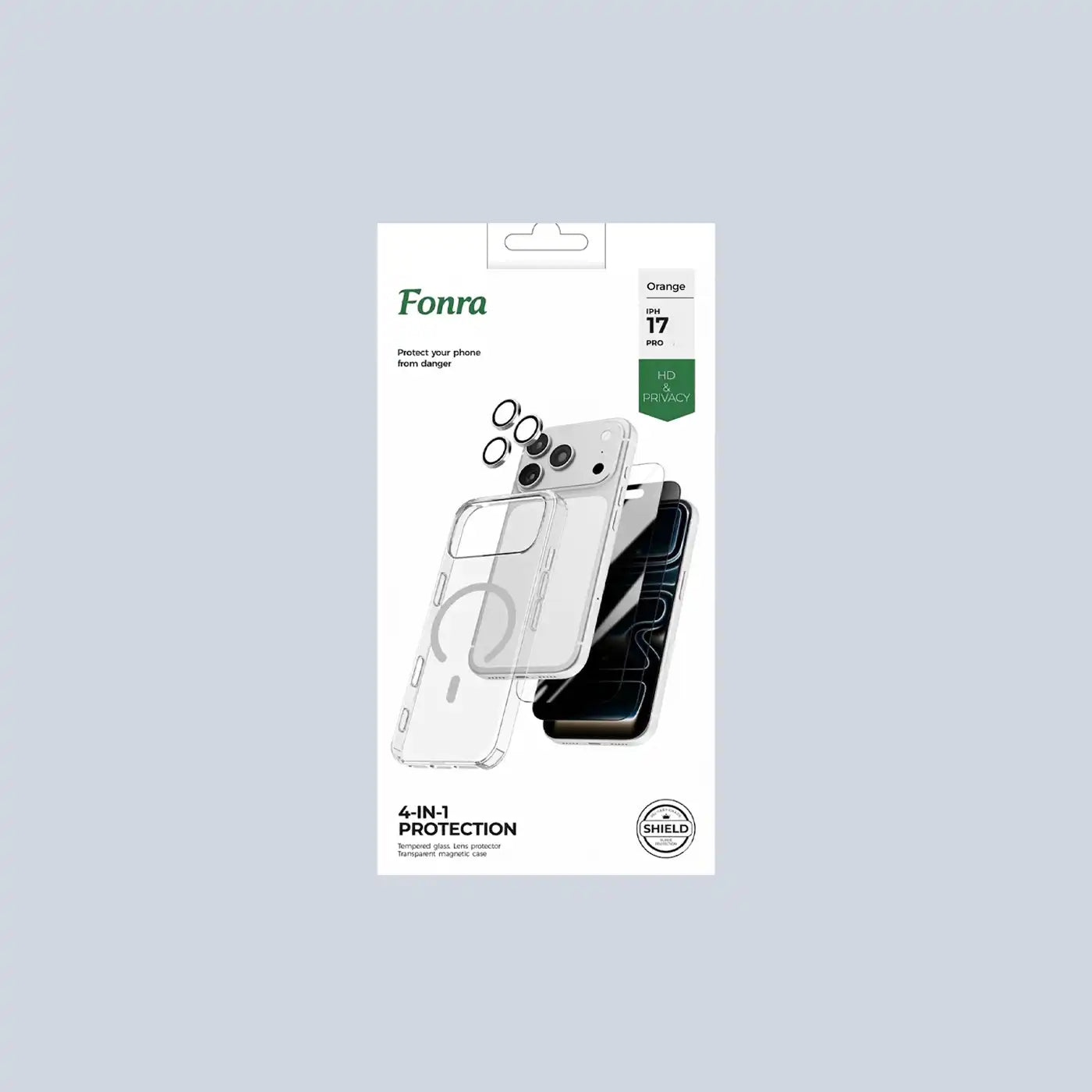 Fonra iPhone 17 Pro 4 in 1 Protection -Orange
