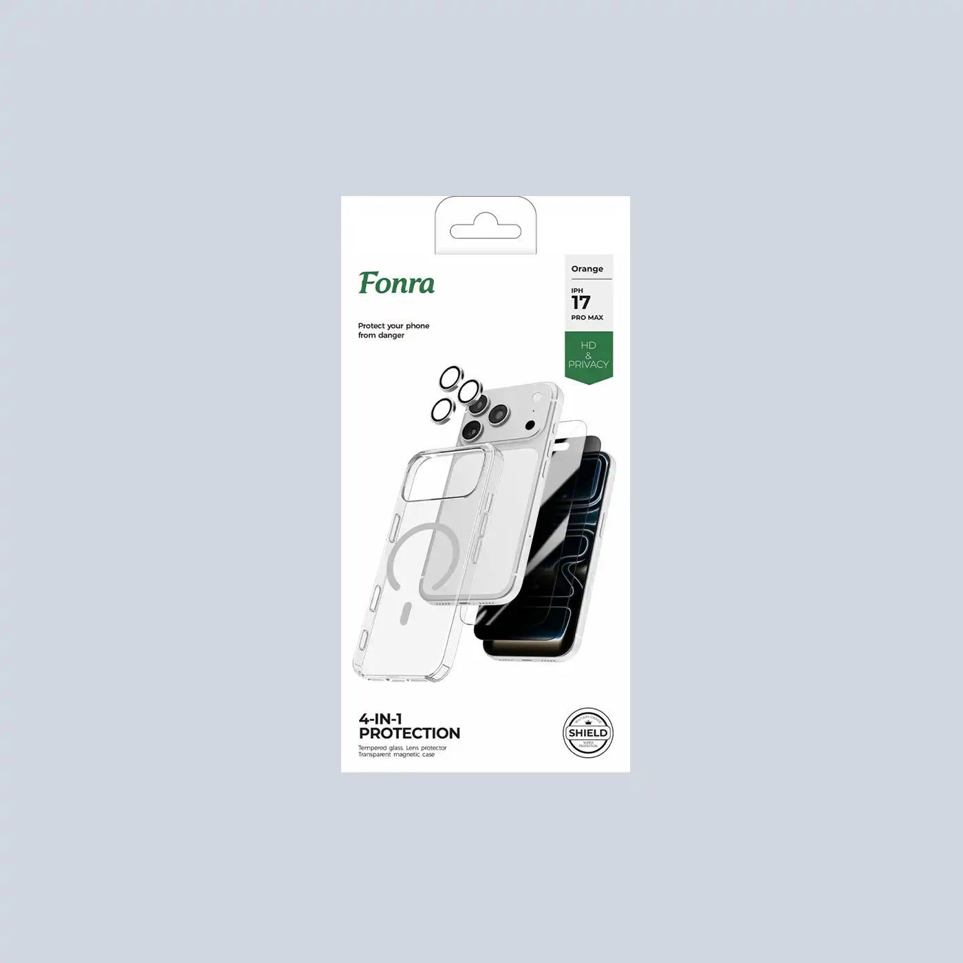 Fonra iPhone 17 Pro Max 4 in 1 Protection -Orange